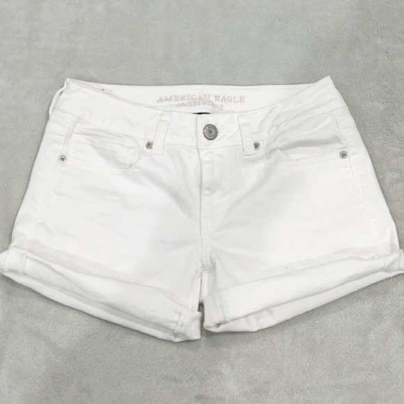 American Eagle Outfitters Pants - American Eagle white jean shorts midi size 2
